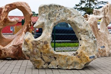 Ozeanfindling Skulpturstein Kalkstein-Konglomerat