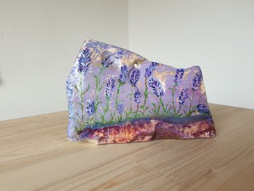 Lavendel Malerei auf Steinplatte kaufen bei Naturstein Centrum LPM Leipzig Krostitz