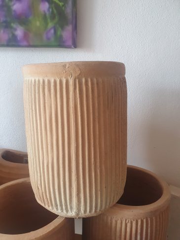 Kreta Keramik geriffelter Pflanztopf