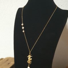Seepferdchen Halskette vergoldet