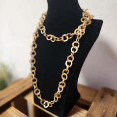 Handgefertigte lange Halskette Modeschmuck Ringe golden