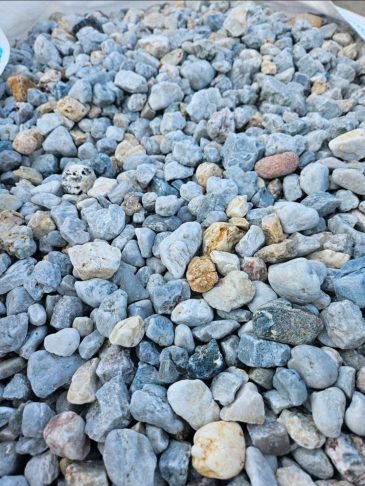 Quarzkies 16 32 blau grau gelb