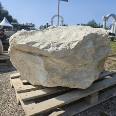 Marmor Findling weiss creme