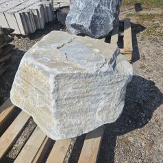 Marmor Findling weiss creme grau