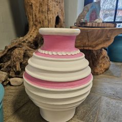 Amphore Keramik weiss pink