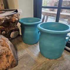 Keramik Pflanztopf blau türkis