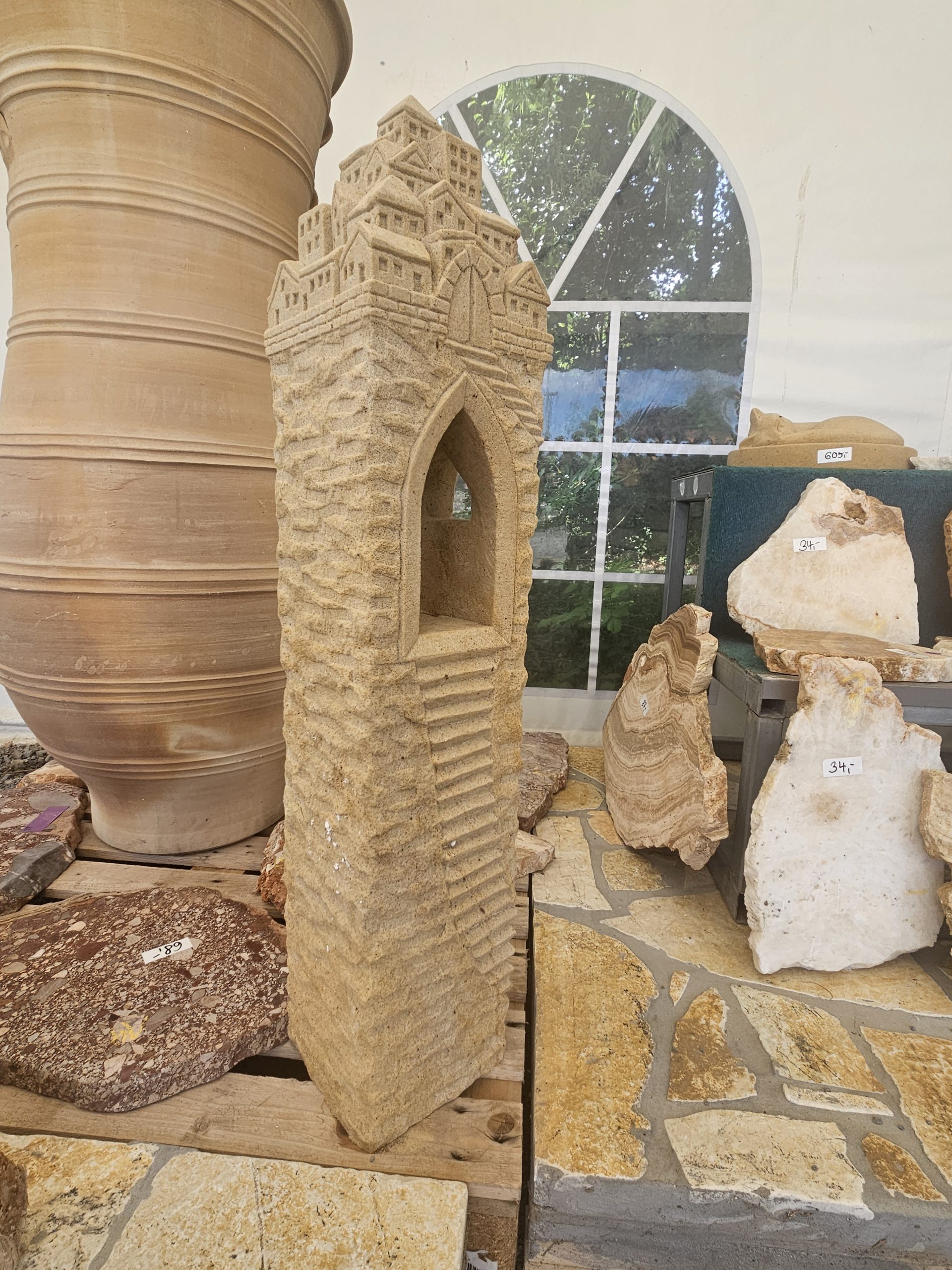 stadt-sandstein-kapelle Stadt aus Sandstein 100cm