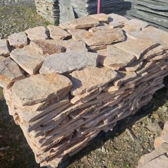 Polygonalplatten rot rose getrommelt