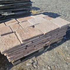 Terrassenplatten rot rose getrommelt